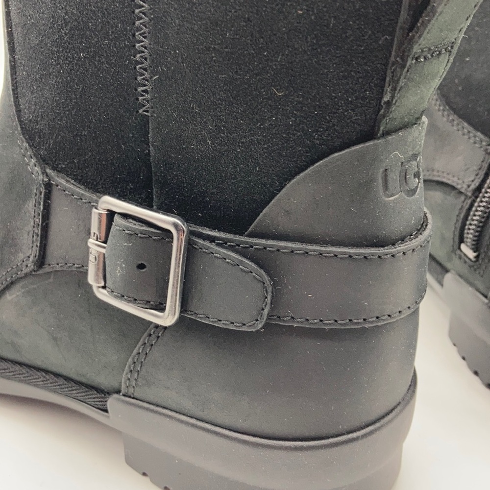 UGG Women's Selima Rubber Rain Water Leather Boot - Picture 6 of 7